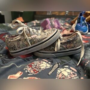 Vans Kids' Cream Cartoon Sneakers